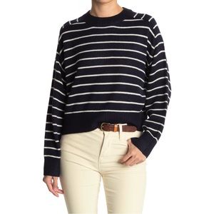 Truth by Republic Navy Striped Oversized Knit Sweater Size Medium